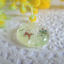 【送料無料】春色ボタン＊紫陽花（クリームイエロー）プチギフト 4枚目の画像