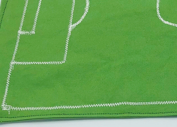 ランチョンマット　サッカーコート　ミシン刺繍 6枚目の画像