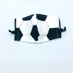 【サイズを選べる】サッカー　大人マスク　ダブルガーゼ 2枚目の画像
