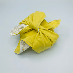 【再販】FUROSHIKI風呂敷　マーガレット白　50㎝×50㎝ 4重ガーゼ　リバーシブル 2枚目の画像