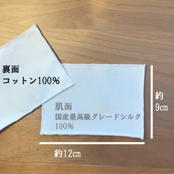 SALE【二枚組】シルクインナーマスク　送料無料　不織布マスクの内側に天然素材でお肌を守る マスク荒れ対策 潤い守　抗菌 5枚目の画像