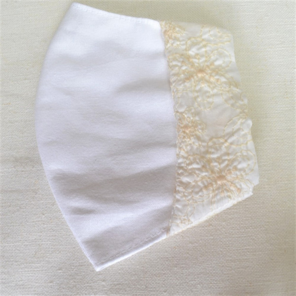 シルク不織布マスクカバー　蒸れにくいシルク100％　花柄レースコットン上品　美肌　保湿　UVマスクカバー　敏感肌さん 7枚目の画像