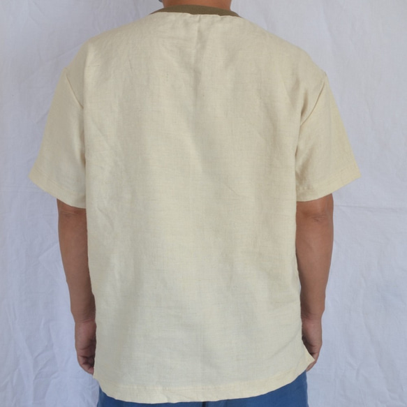 ヘンプ100％　Tシャツ　メンズ　男性向け　オーガニック　天然素材　カットソー　日本製 2枚目の画像