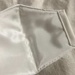 【人気色】シルクマスク　上品なヘリボーン柄　コットンツイード　シルク　保湿　美肌　国産生地 3枚目の画像