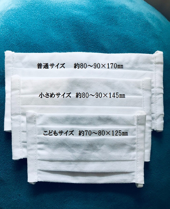 手作りマスク　国産生地　二枚組　プリーツ　ワイヤー入り　春夏秋冬　通年マスク 6枚目の画像