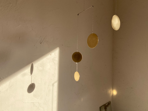 真鍮モビール円4PI 1枚目の画像