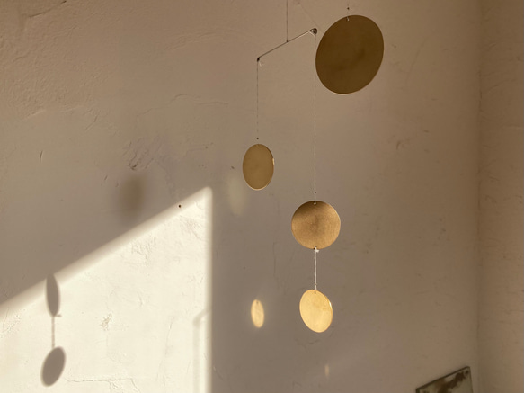 真鍮モビール円4PI 2枚目の画像