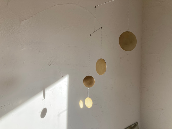 真鍮モビール円4PI 3枚目の画像