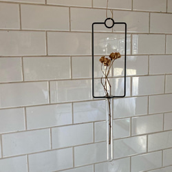 試験管一輪挿しハンギングアイアン 1枚目の画像