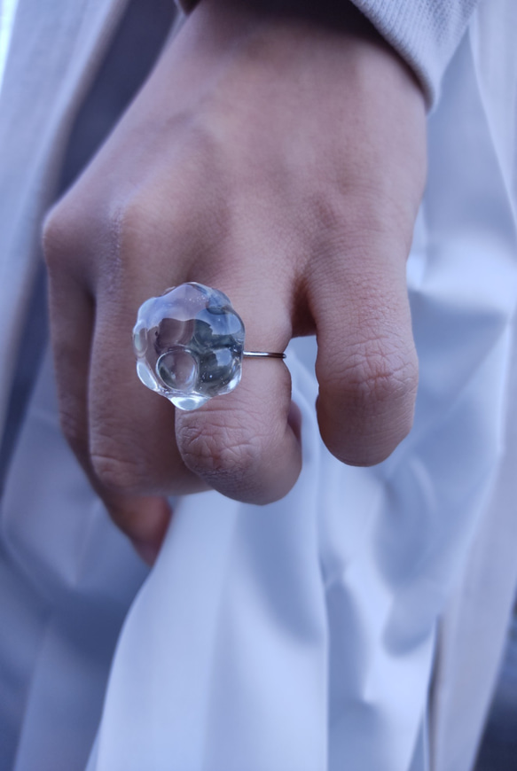 namima. 【Free size】【Glass  ring】 1枚目の画像