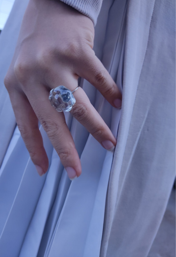 namima. 【Free size】【Glass  ring】 2枚目の画像