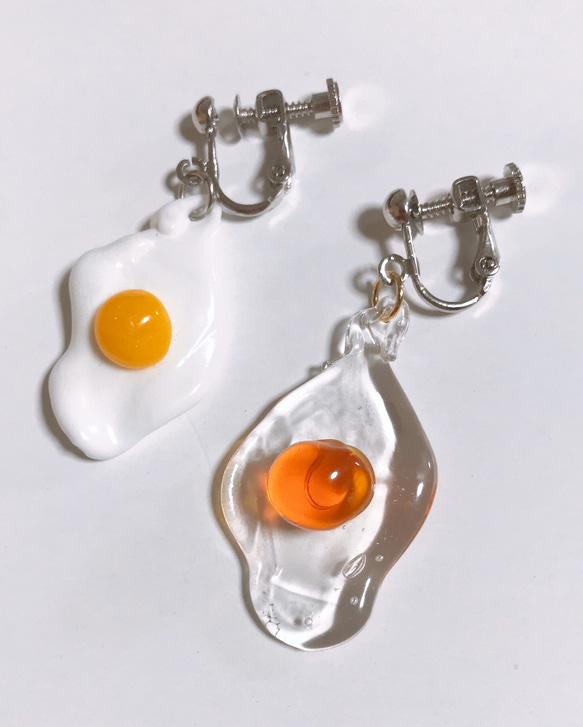 Glass egg【ガラスイヤリング】【ガラスピアス】 3枚目の画像