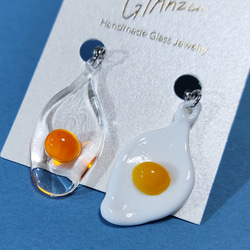 Glass egg【ガラスイヤリング】【ガラスピアス】 4枚目の画像