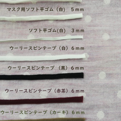 【ふつうサイズ】職人が洗いこんだベルギーリネン　プリーツ布マスク　オフホワイト　ポケット付き 8枚目の画像