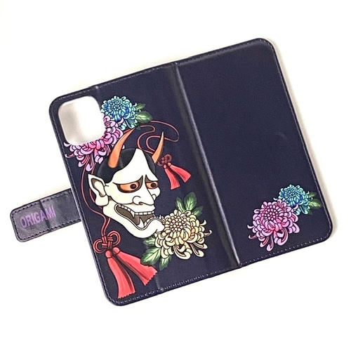 こだわり派のあなたに❤️かっこいい❤️般若・手帳型スマホケース