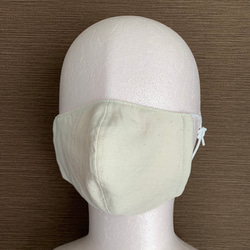 即納★接触冷感ポケット型の多機能  立体マスク クール 生成り 7枚目の画像