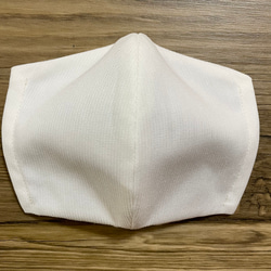 綿ポリ大人立体マスク(小学校高学年～大人女性サイズ)ホワイト 1枚目の画像