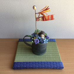 青海波　豆畳orキット　マウスパッド、花台、撮影用飾り台、フォトフレーム 2枚目の画像