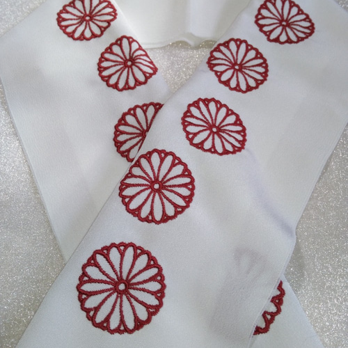 半衿　半襟　S-1   濃緑　重ね衿　2品 菊と扇  刺繍半衿　1026⑮ 半衿 半襟 S-1 濃緑 重ね衿 2品 菊と扇 刺繍半衿 0720⑨ - メルカリ