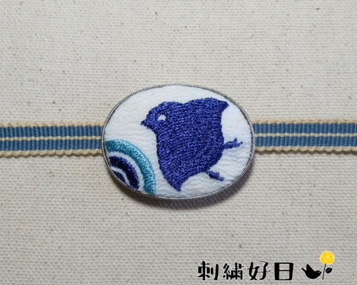 丸太遠藤　付下げ　薄物　千鳥　波　刺繍　正絹　ベージュ 付下げ 身丈161.5cm 裄丈65cm M 袷 林淳一 袋帯セット 落款 山