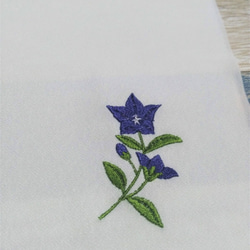 刺繍半衿　桔梗 絽の半衿　夏着物や浴衣に 4枚目の画像