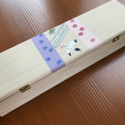 食卓に置ける箸箱(鶴亀)　カトラリーケース　メガネ入れ　小物入れ 5枚目の画像