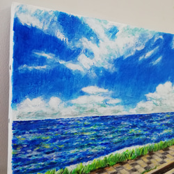 「初夏の海風」　キャンバス原画　絵　F3サイズ　インテリア　Art Mao　 3枚目の画像