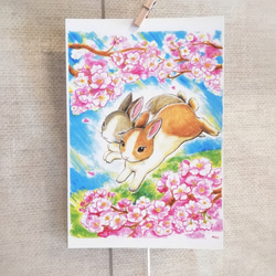 絵画 アートポスター うさぎの横顔 F4サイズ 01 Art_mao その他