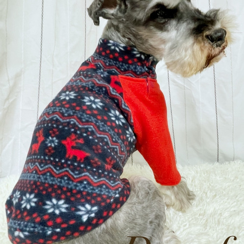 犬服ハンドメイド♡オーダー受付中♡トナカイ柄