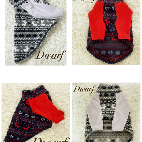 犬服ハンドメイド♡オーダー受付中♡トナカイ柄