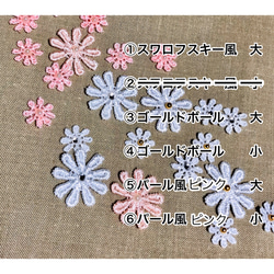 立体白マスク(男女兼用)♦︎付ける時に迷わない◾️目印はお花の刺繍♦︎選べるワンポイント◾️裏地は優しいピンク♦︎母の日 6枚目の画像