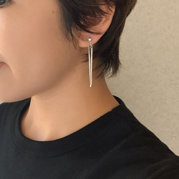 ビンテージ　コンチョ　シルバー　ロングピアス　フリンジ シルバー ロング ピアス イヤリング キラキラ ピアス（フック