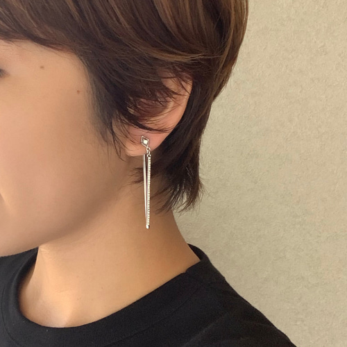1655 ロングピアス アクセサリー アシンメトリー イヤリング