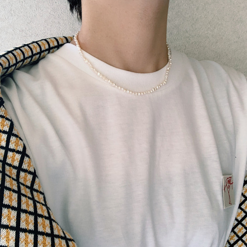 淡水パール ネックレス 韓国 流行り ビーズ ネックレス・ペンダント 
