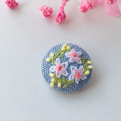 刺繍ヘアゴム 1枚目の画像