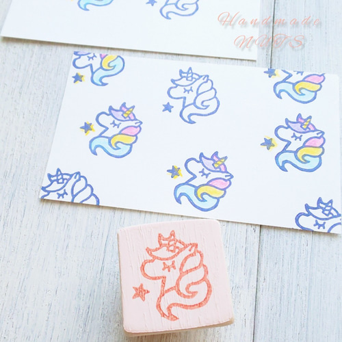 ユニコーン スタンプ 消しゴムはんこ × 消しゴムはんこ＊ユニコーン☆はんこ はんこ・スタンプ Ricky 通販