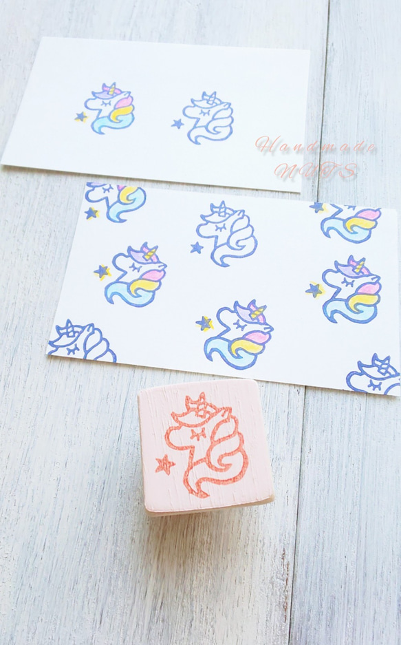 ユニコーン スタンプ 消しゴムはんこ × 消しゴムはんこ＊ユニコーン☆はんこ はんこ・スタンプ Ricky 通販