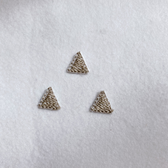 ミニワッペン3種類9枚セット キラキラ　星　まるさんかく アップリケ  星 ゴールド 3枚目の画像