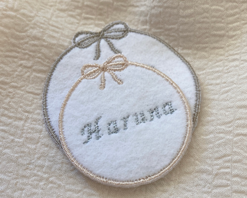 お名前ワッペン★丸型リボン 0_6392fc5ba0bea88a77f11b40ab71