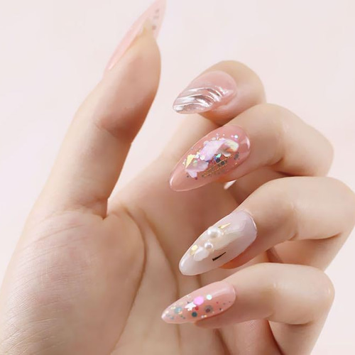 15個入り　ネイルパーツ シェルフレーク ジェルネイル シェル パーツ デコ 楽天市場】シェルフレーク ネイルパーツ クラッシュシェル ジェル
