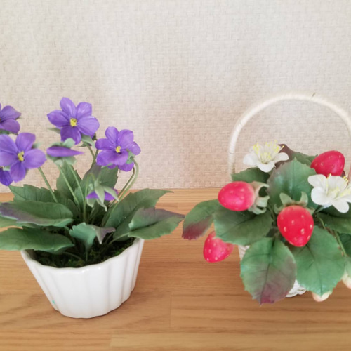 再販♡ 人気✧‧˚ツイード✖️フラワー(すみれ色)  ハンドメイドポニーフック 専用再販♡ 人気✧‧˚ツイード✖️フラワー(すみれ色