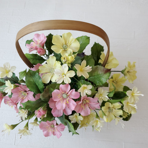 完売】パンフラワー/クレイフラワー＊＊優しく素朴なお花