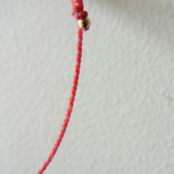 腳鍊[平環] [多紅色] [K14GF] [蠟繩] 第4張的照片