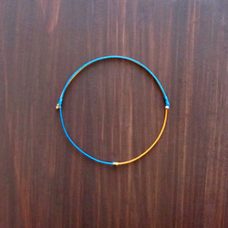 腳鍊[雙色] [戴代×藍] [蠟碼] [K14GF扁環] 第2張的照片