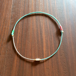 Anklet【シルバー】【ワックスコード】【K14GF】【ニンガチカジマヤー】 3枚目の画像