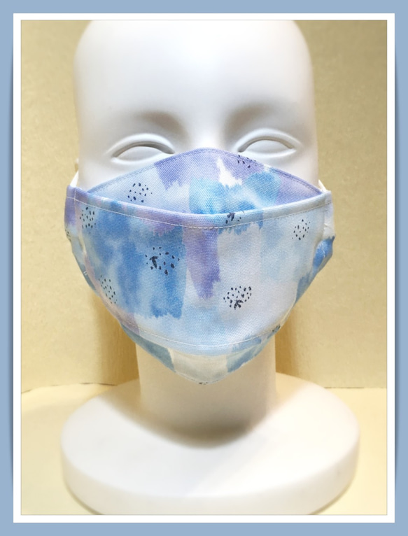 色彩の爽やかな立体マスク 綿3層  ★Ｓ～ＬＬサイズ★ 【受注生産】2～4日発送 2枚目の画像