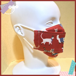 にゃんこかわいい立体マスク ★Ｓ～ＬＬサイズ★ 【受注生産】2～4日発送 1枚目の画像