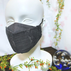 上質でビシッとした立体マスク ♪ 絹+綿 ★大人Ｍ～Ｌサイズ★ 【受注生産】2～4日発送 2枚目の画像