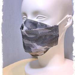 涼し気なメッシュの立体マスク♪ メッシュ+綿 3層 夏用 ★Ｍ～Ｌサイズ★ 【受注生産】 2枚目の画像