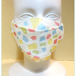 かわいい透かし模様の立体マスク オパール加工+綿 三層 ★Ｓ～ＬＬサイズ★ 【受注生産】2～4日発送 2枚目の画像